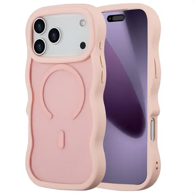 Produktbild von Selencia Wavy Backcover mit MagSafe iPhone 17 Pro Max - Soft Pink