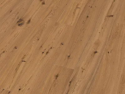Produktbild von BASICfloor | 2,873 m² | Eiche natur 10 mm rustikales Eichenparkett, Landhausdiele Parkettboden, astige Optik, lackiert, langlebig, naturbelassen