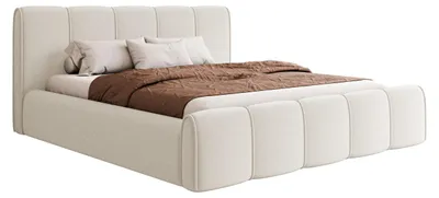 Produktbild von MIRJAN24 Polsterbett Lewis, Dopellbett mit Bettkasten, Leistenlattenrost aus Holz (Farbe: Kronos 38, Größe: 200x200 cm)