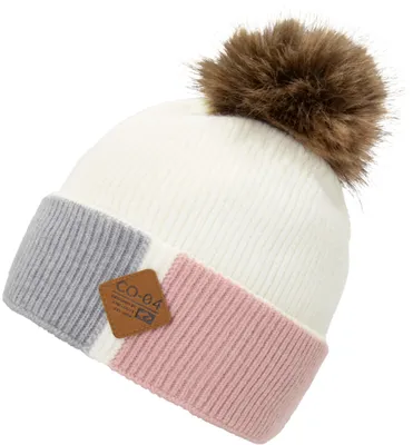 Produktbild von CHILLOUTS Vinny Hat - Bommelmütze - Weiss - Einheitsgröße - Removeable Fake Fur