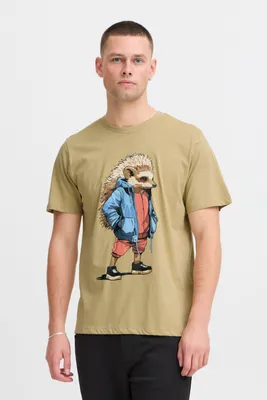 Produktbild von Blend BHTee Herren T-Shirt Kurzarm Shirt mit Print 100% Baumwolle Regular fit