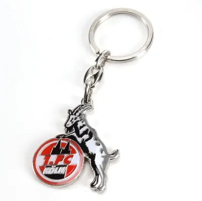 Produktbild von 1. FC Köln Schlüsselanhänger Logo Emaille Fussball Rot/Weiß