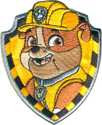 Produktbild von Paw Patrol © Rubble - Aufnäher, Bügelbild, Aufbügler, Applikationen, Patches, Flicken, Zum Aufbügeln, Größe: 7 x 6 cm