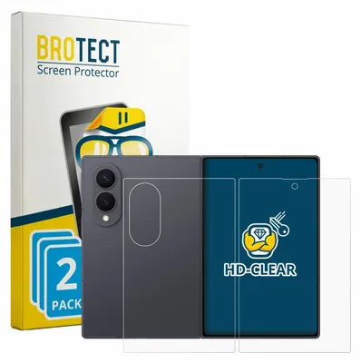 Produktbild von 2x Für Samsung Galaxy Z Fold 8 (Display+Rückseite) Schutzfolie BROTECT Displayschutz Display Schutz Folie Klar Transparent