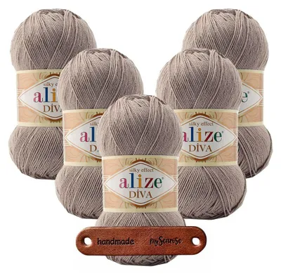 Produktbild von 5 x ALIZE Diva 167 Beige mit Label