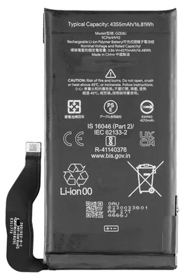 Produktbild von Google Ersatzakku für Pixel 7 Smartphone, 4270 mAh, 16,48 Wh, 3,86 V, Modell GZE8U