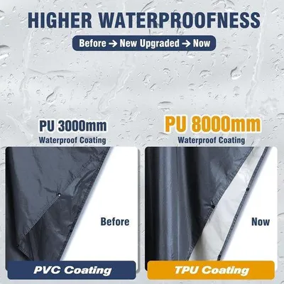 Produktbild von Famanu Regenponcho wasserdicht und atmungsaktiv - Schwarz