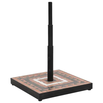 Image de vidaXL Pied de parasol Terracota et Blanc Carré 12 kg