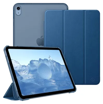 Produktbild von Fintie Hülle für iPad 11. Generation 2025 11 Zoll (A16), iPad 10. Generation 10.9 Zoll 2022 - Ultradünn Schutzhülle mit transparenter Rückseite Abdeckung Case Cover, Auto Schlaf/Wach, Meerblau
