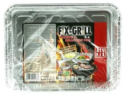 Produktbild von Grillschale, 22,5 x 17 cm, 3 Stück, ALUFIX TROPFKUNINEW