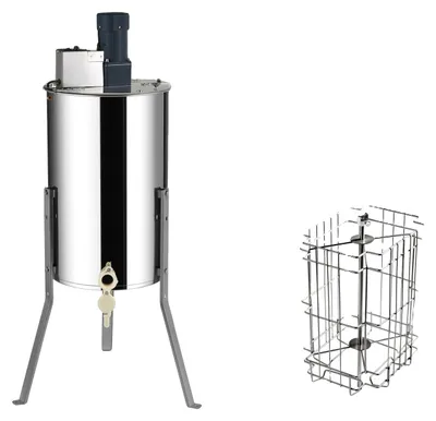 Image de Extracteur de miel électrique, en acier inoxydable, pour 2 à 4 cadres