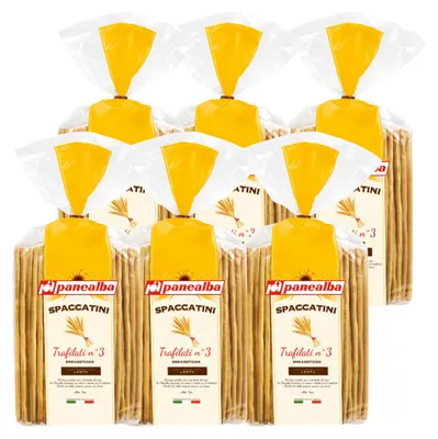 Produktbild von Panealba Grissini Spaccatini 6x250g Vorratspack – Italienische Brotstangen, traditionell gebacken, ideal für Antipasti