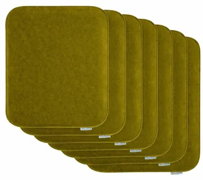 Immagine prodotto di Cuscini per sedia in feltro, 35x35 cm, set da 8, verde scuro