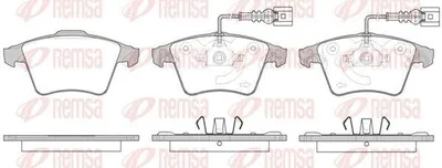 Produktbild von REMSA Bremsbeläge Satz Vorne Bremsklötze für VW Touareg (7LA, 7L6, 7L7) 1045.22