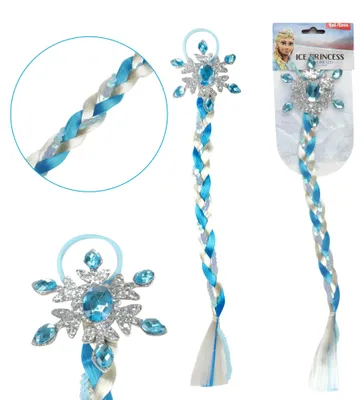 Produktbild von Toi-Toys - ICE PRINCESS Haarzopf Eisprinzessin Haargummi Haare Kostüm Karneval