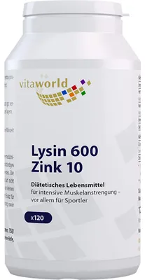 Immagine prodotto di vitaworld Lisina 600 Zinco 10 Capsule, 120 Capsule