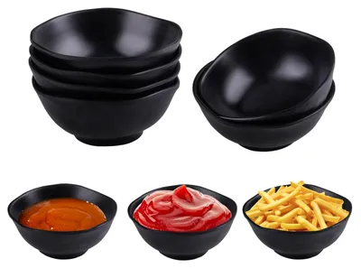 6 Suppenschalen, Frühstücksschalen für Kinder, schwarz, Ø 11,5 cm