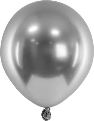 Produktbild von Glanzballons 12 cm, dunkelsilber (1 Packung / 50 Stück)