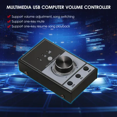 Obrázok produktu pre Multimediálny ovládač hlasitosti počítača USB, reproduktor PC, regulátor zvuku, stlmenie jedným kliknutím, 3 režimy, plug-and-play, kompatibilný s Win7/8/10/Vista/XP/Android