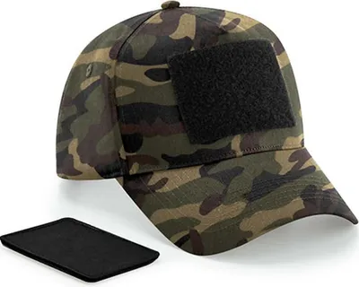 Produktbild von Beechfield B638 | Removable Patch 5 Panel Cap Baumwolle - Farbe: Jungle Camo - Größe: One Size