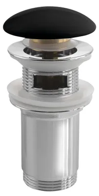Obrázek produktu pro Přepadová odpadní souprava 5/4", click-clack, keramická zátka, v. 10-50 mm, černá matná