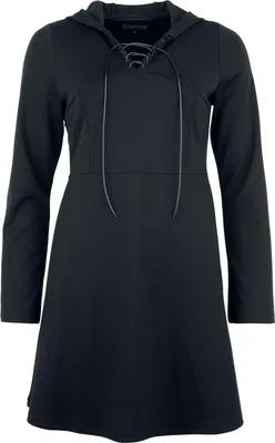 Produktbild von Gothicana by EMP Damen schwarzes Kleid mit Schnürung L
