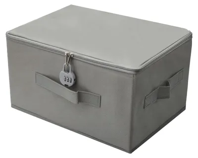 Image de Boîte verrouillable, boîte de rangement avec couvercle, boîte en tissu, boîte en carton avec couvercle, boîte avec serrure à combinaison, boîte à médicaments, boîte verrouillable pour vêtements et jouets
