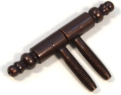 Produktbild von 4 Stück IHC Scharnier Einbohrbander mit Zierkopf Aufschraubband Turband Tur-Scharnier Bronze Höhe: 95mm