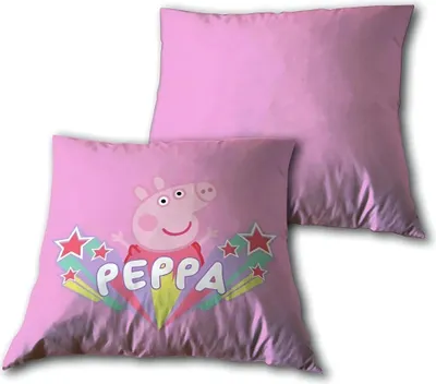 Produktbild von Peppa Wutz Pig Einhorn Velours Kissen Dekokissen 35x35 cm