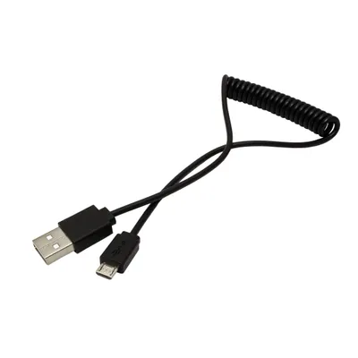 Obrázek produktu pro ROLINE USB 2.0 kabel, USB A(M) - microUSB B(M), kroucený, 1m, černý (11.02.8317)