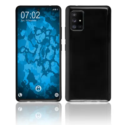 Produktbild von PhoneNatic Case kompatibel mit Samsung Galaxy A71 5G - schwarz Silikon Hülle crystal-case Cover