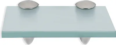 Image de EINFEBEN Étagère en verre Tablette en verre Étagère murale Étagère de salle de bain Étagère en verre dépoli 20x10 cm 8 mm