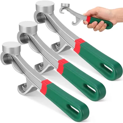 Produktbild von 3pcs universeller eimeröffner deckelöffner aluschlüssel grün rutschfest für farbe und kunststoff 210mm
