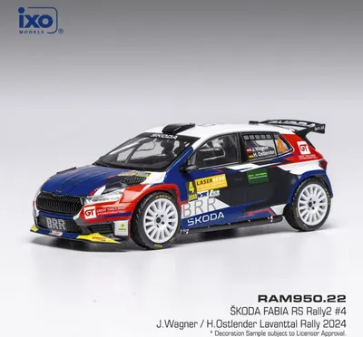 Obrázek produktu pro Škoda Fabia Rally2 #4 Wagner/Ostlender Rally WM Lavanttal 2024 IXO 1:43