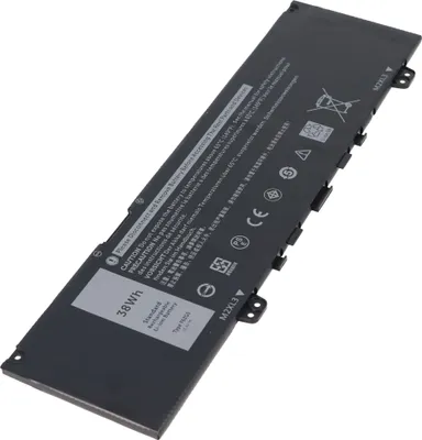 Produktbild von Akku passend für Dell Inspiron 13 7000, 7373, Li-Ion, 11,4V, 3333mAh, 38,0Wh, built in, ohne Werkzeug