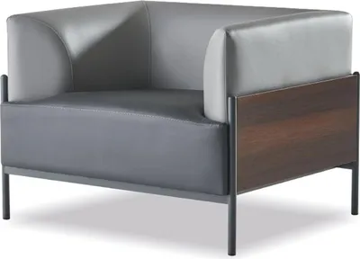 Produktbild von Leder Sessel Braun Modern Edelstahl Holz Universelle Designer Stil
