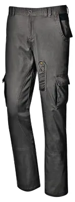 Immagine prodotto di Pantaloni da lavoro da uomo Sir Safety in cotone elasticizzato con tasche rinforzate, grigio/blu scuro, taglia 46, grigio
