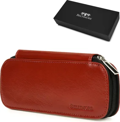 Image de Étui en cuir Beltimore pour stylos, cuir naturel, noir