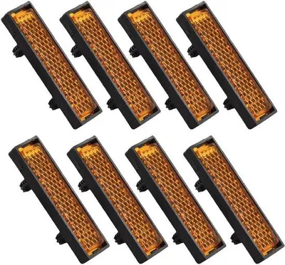 Productafbeelding van Pedaalreflectoren - Fietsreflectoren - Veiligheid Fietsen - Duurzaam Materiaal - 8 Stuks - Meerkleurig