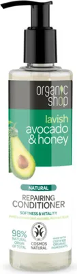 Image de Organic Shop - Après-shampooing réparateur naturel - Avocat & Miel - 280 ml - 1 pièce
