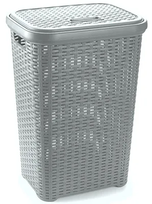 Produktbild von PlasticForte Waschekorb - 60 l - grau - Kunststoff - 35 x 43 x 62 cm