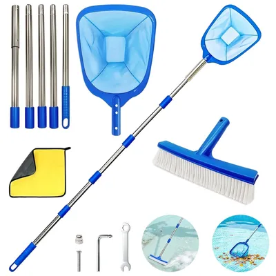 Imagen del producto de Red de piscina telescópica con cepillo