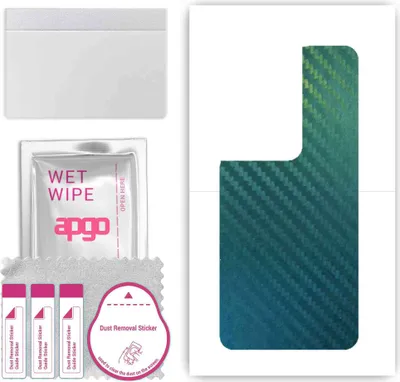 Produktbild von apgo Rückseite Schutzfolie, Skin, kompatibel mit Oppo Reno8 Pro, Hinten Displayschutzfolie aus Vinylfolie, kratzfest, einfache Montage - Kohlenstoff-Chamäleon CAKA1