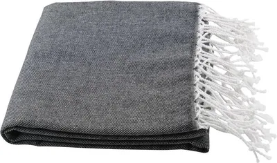 Produktbild von Hamamtuch einfarbig schwarz 100% Baumwolle Sultan Style