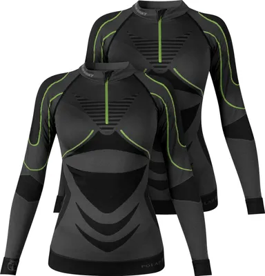 Produktbild von normani 2 x Funktionsunterhemd Langarm Shirt Skiunterwäsche für Damen
