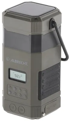 Productafbeelding van Albrecht DR 114 DAB+ radio voor buitengebruik, met geïntegreerde campinglamp