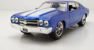 Produktbild von Jada Toys 31450b Chevrolet Chevelle 1970 blau weiß 1:24