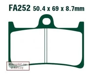 Produktbild von EBC Brakes Bremsbeläge Satz Bremsklötze für YAMAHA MOTORCYCLES FZ FA252HH