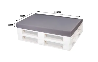Obrázok produktu pre Vankúšik na paletu 120x40cm| podsedák| europalety| detský vankúšik na podlahu| paletový vankúš vonkajší šedý| Detské podlahové vankúše