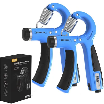 Imagen del producto de Kit de entrenamiento para manos, con agarres ajustables de 5 a 60 kg, 2 unidades, para fortalecer los músculos de la mano y el antebrazo
